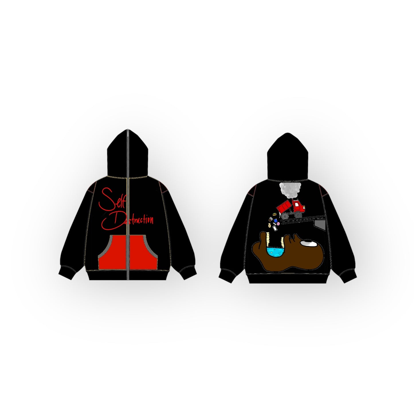 Self Destruct Zip Up