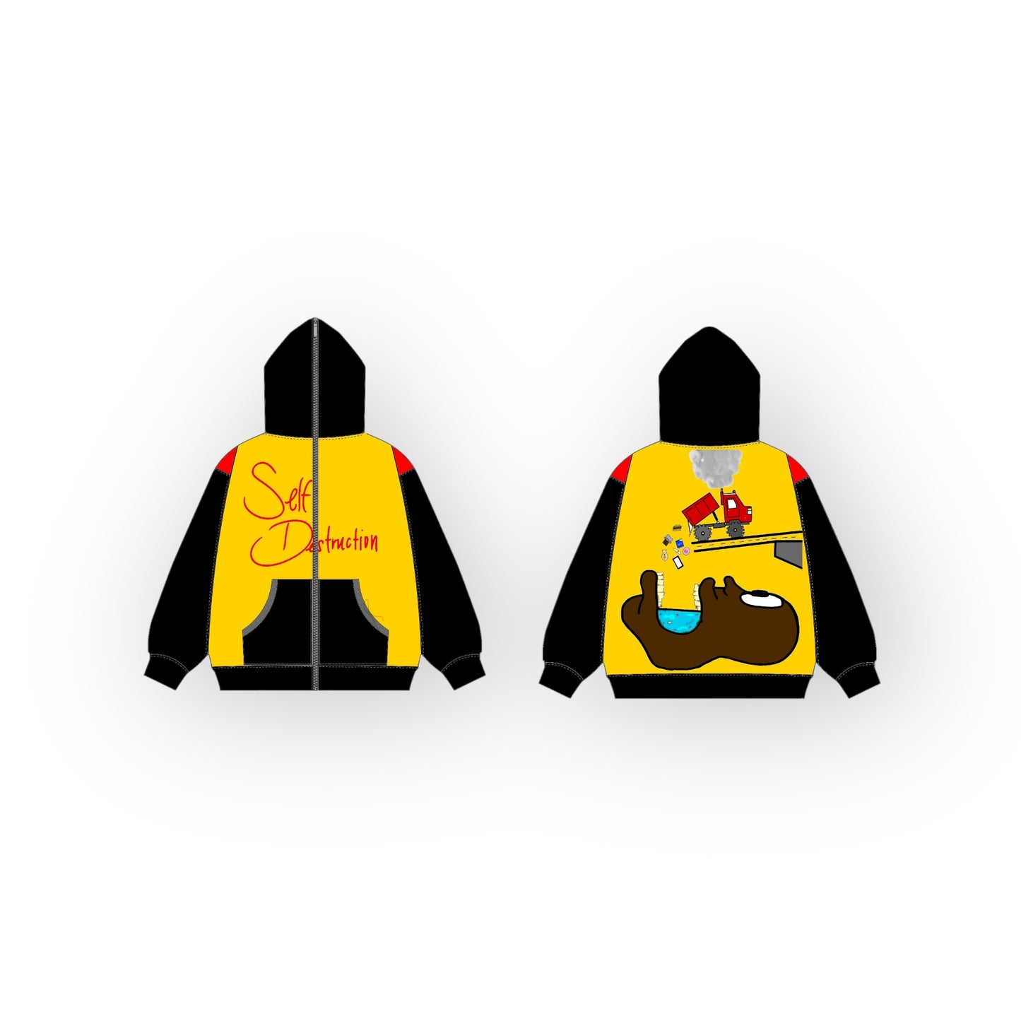 Self Destruct Zip Up